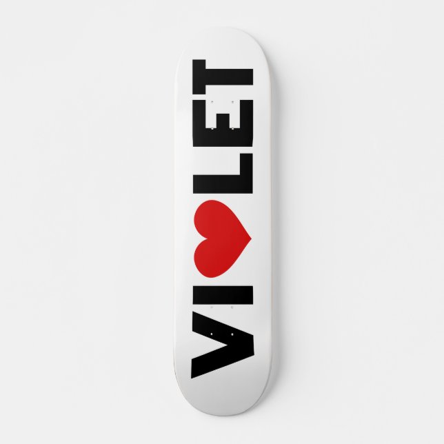 Violet Love Skateboard (Frente)