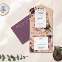 Violet Meadows Moderna Queda Floral