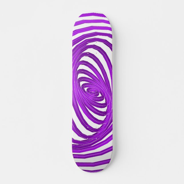 Violet Spiral Graphics: Skateboard Personalizado (Frente)