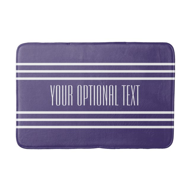 Violet Stripes - tapetes de banho de texto persona (Frente)
