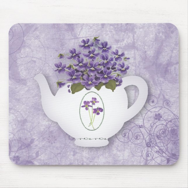 Violet Teapot Mousepad (Frente)