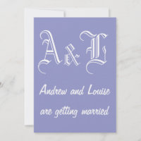 Violet Tulip e Convite para Casamento Branco