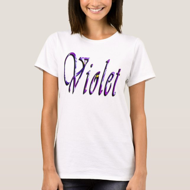 Violeta, Nome das Meninas, Logotipo, Camiseta Bran (Frente)