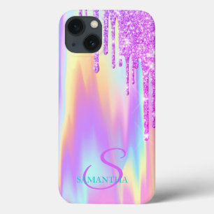 Violeta Tendência com Efeito Ombre Holográfico e P