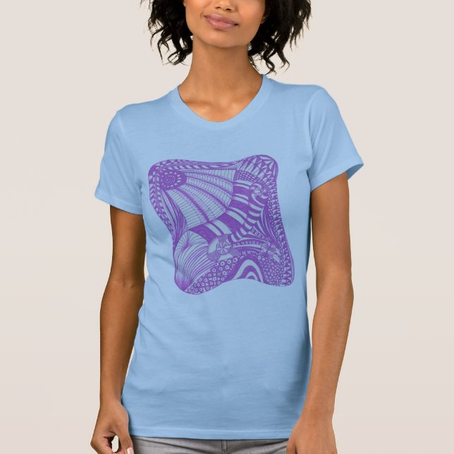 violeta vermelha, camisetas abstrato (Frente)