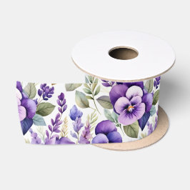 Violetas Aquarela Roxa Floral Elegante
