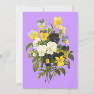 Violetas e Convites de festas Pansy Floral Persona