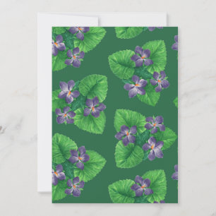Violetas em verde esmeralda