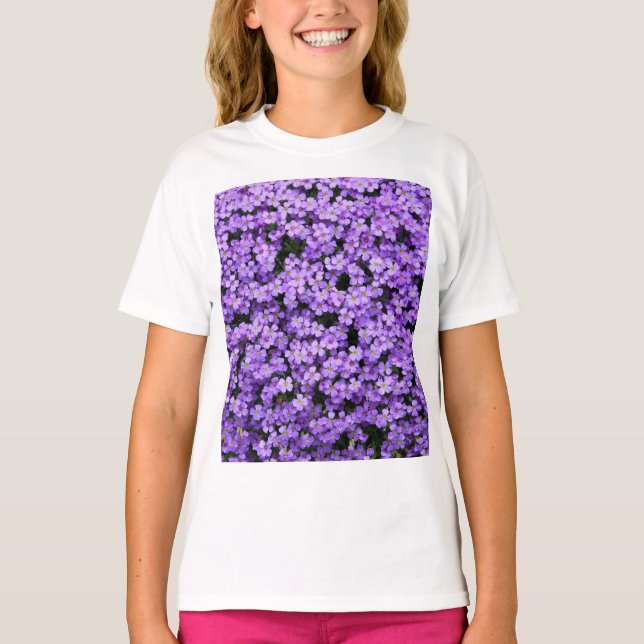Violetas Garotas Bebês Flores Violetas De Camisa (Frente)