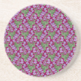 Violets Mauve Floral Custom Sandstone Porta copos
