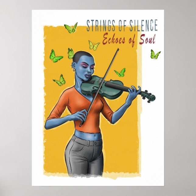Violin Girl Art Poster (Frente)