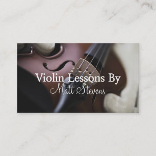 Violin Lessons Music Instrutor Cartão de visita