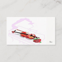 Violino de cartão de visita dentro do Piano