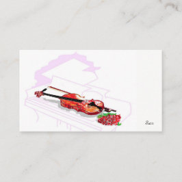 Violino de cartão de visita dentro do Piano