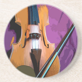Violino Elegante na Seda Roxa, Porta copos do Sand