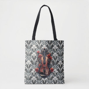 Violino Preto em Tote GMajor Art Déco no Ombro