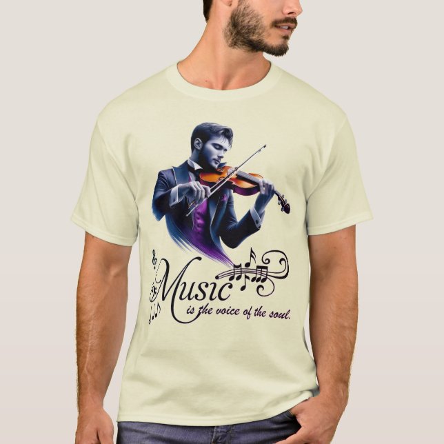 violon mens t-shirt violin (Frente)
