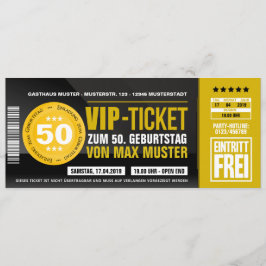 VIP-TICKET cartões de convite (ocker-orange