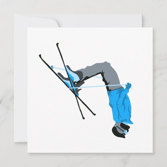 Virando | Cartão de Esquiador de Ski Backflip (Frente)