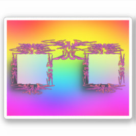 Vire o adesivo dos óculos do Rico