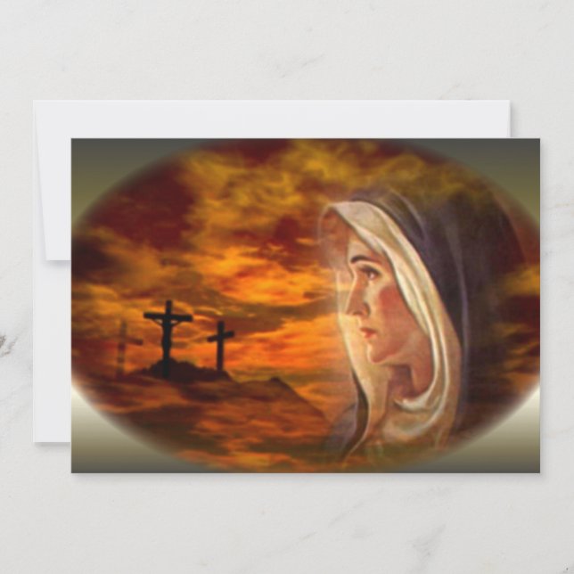 Virgem Abençoada Maria e as Três Cruzes (Frente)