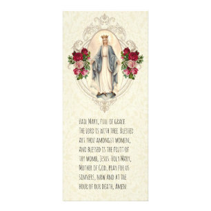 Virgem Abençoada Mary Cartão Funeral Católico de O