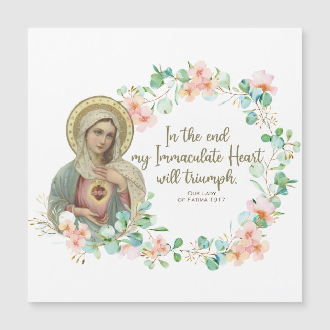 Virgem Abençoada Mary Fatima Religiosa Católica (Frente)