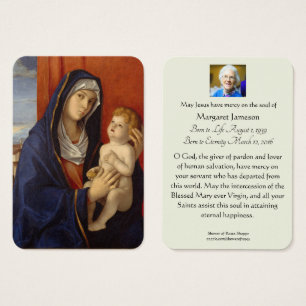 Virgem Abençoada Mary Jesus Oração Funeral