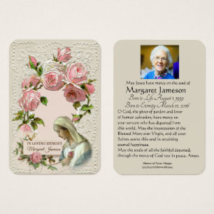 Virgem Católica Maria Memorial Funeral Oração S