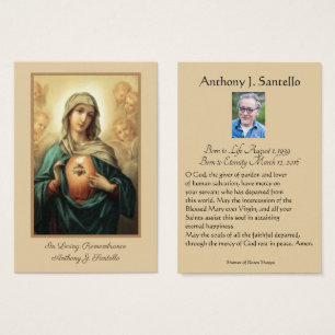 Virgem Católica Mary Oração Funeral Santa