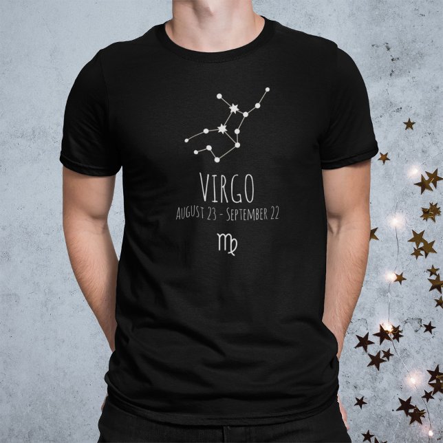 Virgem | Constelação Zodiac Personalizada T-Shirt (Criador carregado)