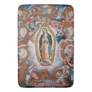 "Virgem de Guadalupe" tapetes de banho artísticos