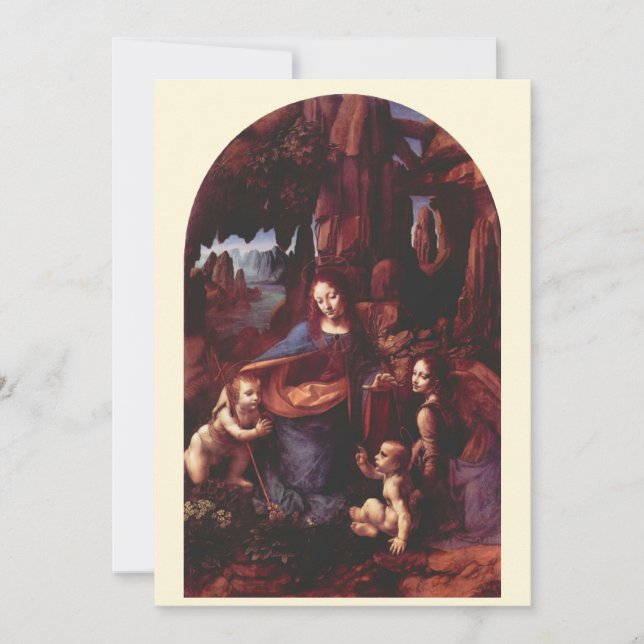 Virgem (Madona) de Leonardo da Vinci das Rochas (Frente)