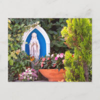 Virgem Maria com Flores Capri Itália Cartão Postal