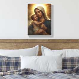 Virgem Maria e Menino Jesus Impressão em Tela Esti