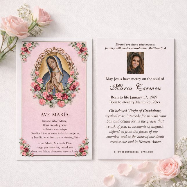 Virgem Maria Guadalupe Rosas Católico Funeral (Criador carregado)