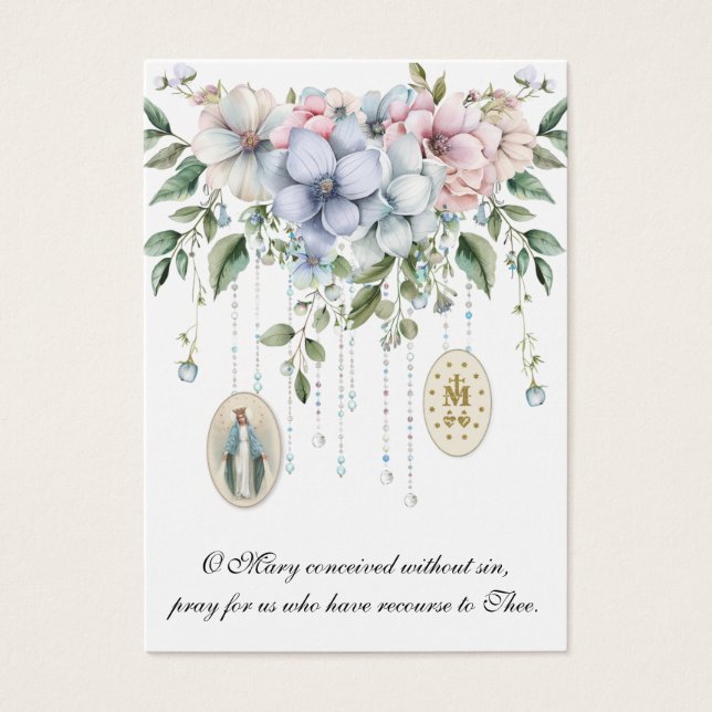 Virgem Maria Memória Católica Religiosa Oração (Frente)