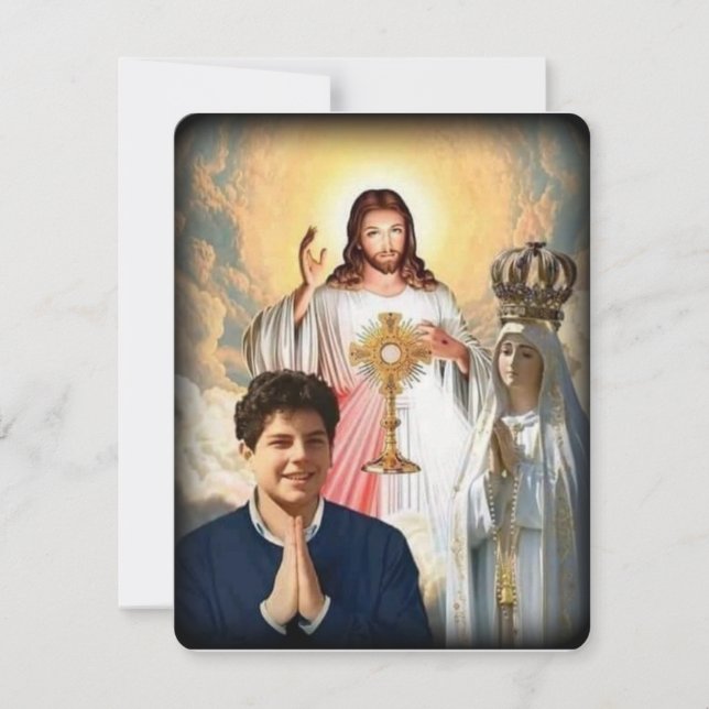 Virgem Maria Memória Funeral Católica Santa Cartei (Frente)