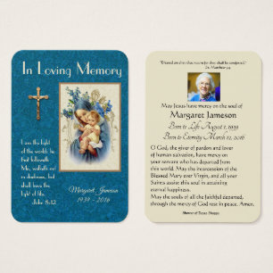 Virgem Maria Memorial Funeral Católico Santa Carte