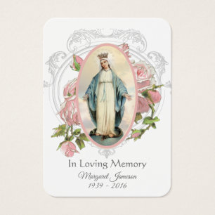 Virgem Maria Memorial Funeral Católico Santa Carte