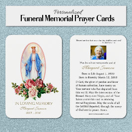 Virgem Maria Memorial Funeral Católico Santa Carte