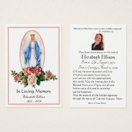 Virgem Maria Memorial Funeral Católico Santa Carte