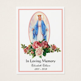 Virgem Maria Memorial Funeral Católico Santa Carte