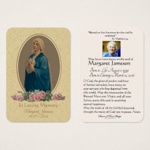 Virgem Maria Memorial Funeral Católico Santa Carte
