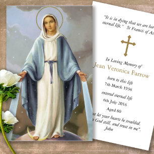 Virgem Maria santamente fúnebre do cartão   da
