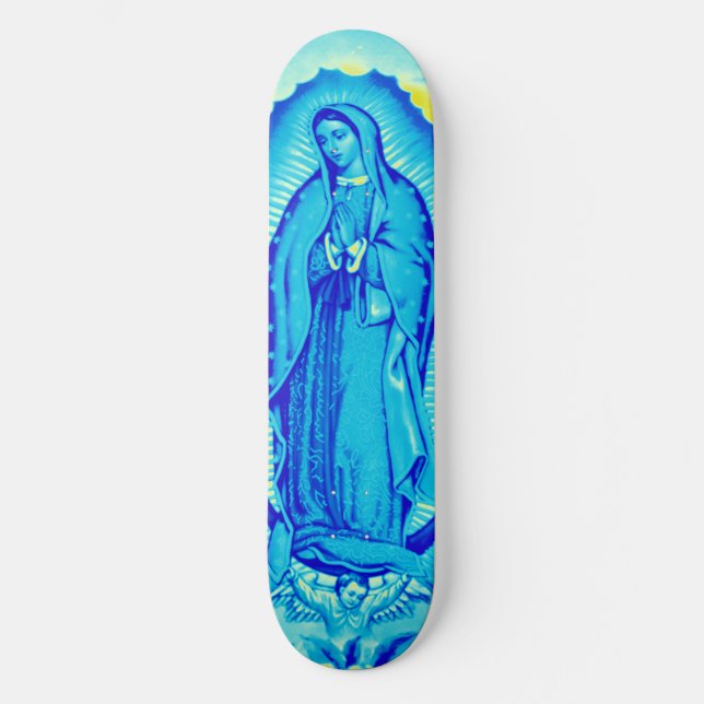 Virgem Maria Skate Deck Azul (Frente)