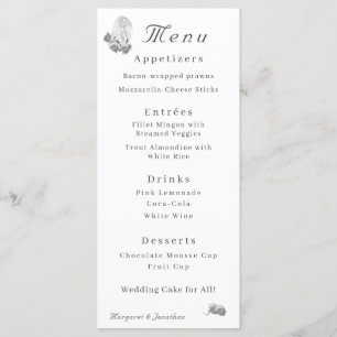 Virgem Mary Silver Católico Casamento Menu