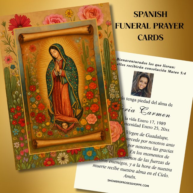 Virgem México Guadalupe Oração Funeral Espanhola (Criador carregado)