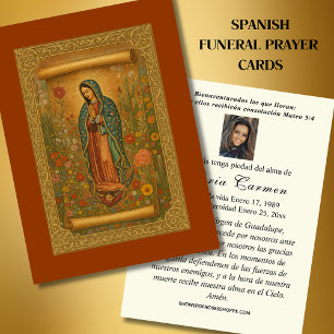 Virgem México Guadalupe Oração Funeral Espanhola