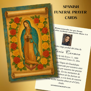 Virgem México Guadalupe Oração Funeral Espanhola